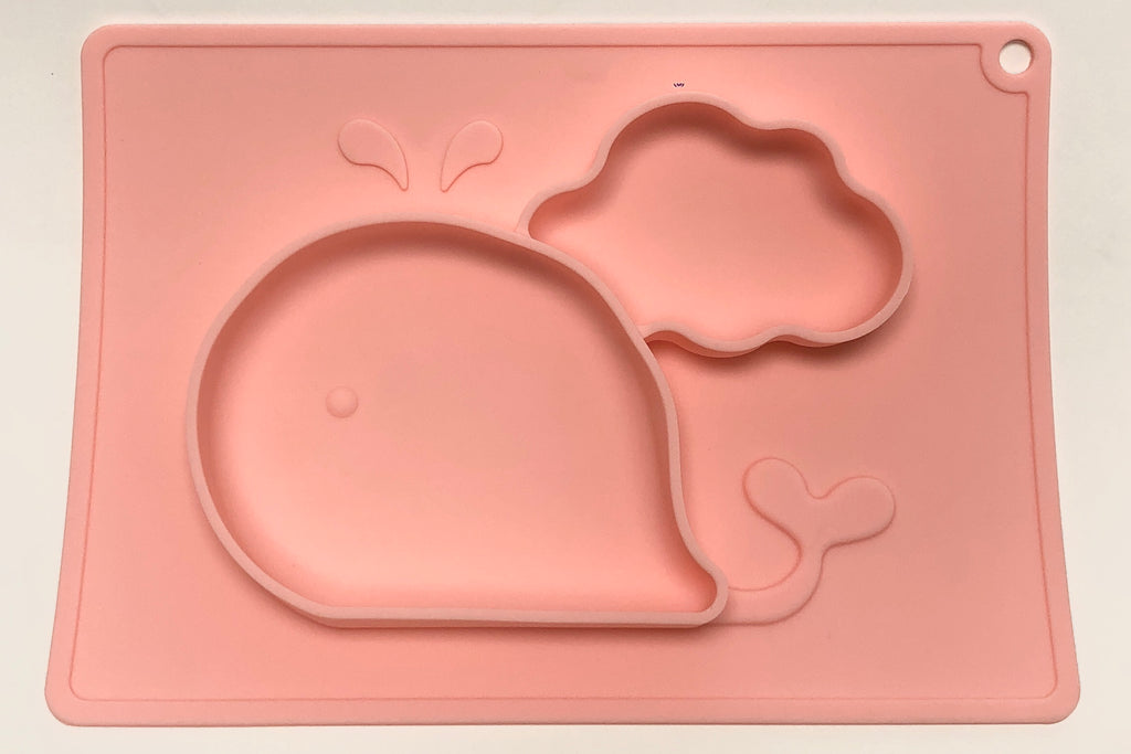 TOOBS Siliconen 3D Kinderplacemat Walvis – Roze