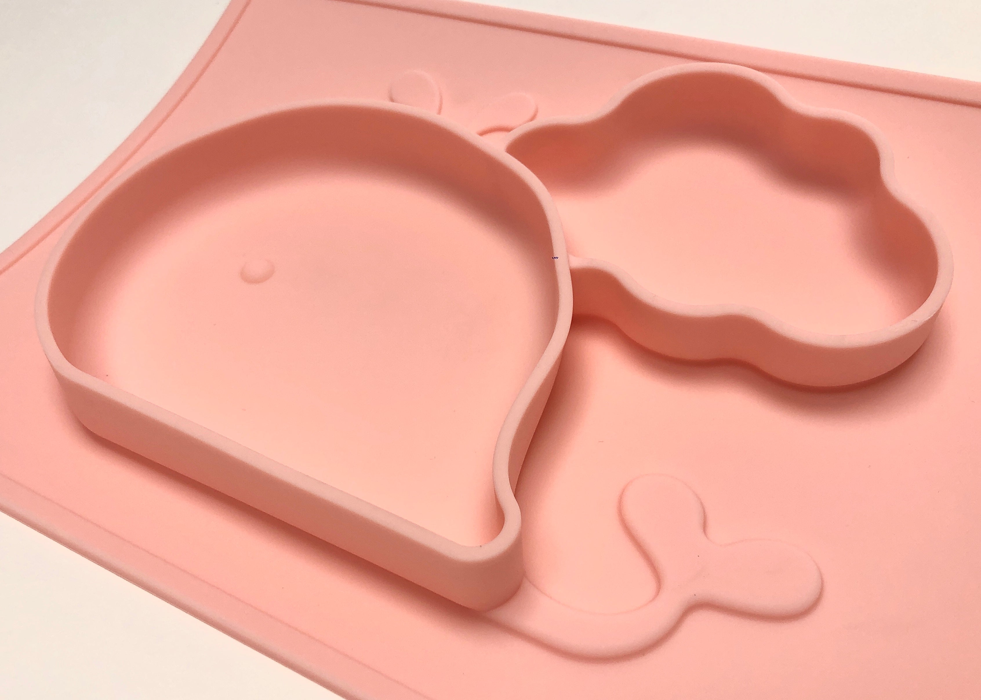 TOOBS Siliconen 3D Kinderplacemat Walvis – Roze