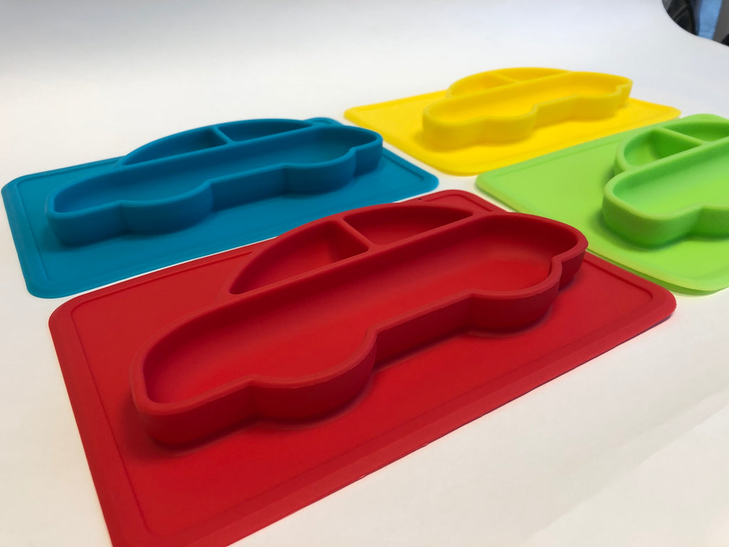 TOOBS Siliconen 3D Placemat Auto – Rood | Anti slip Kinderplacemat