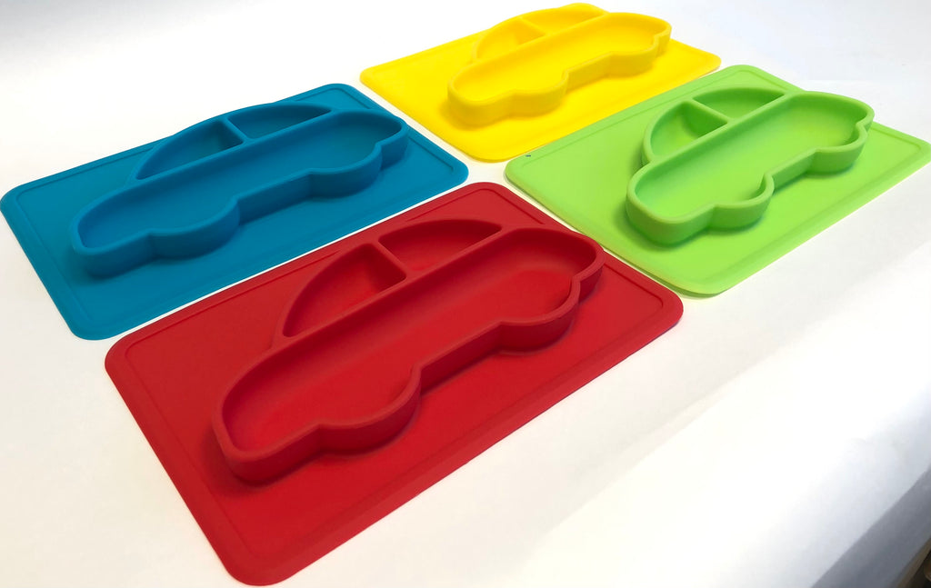 TOOBS Siliconen 3D Placemat Auto – Rood | Anti slip Kinderplacemat