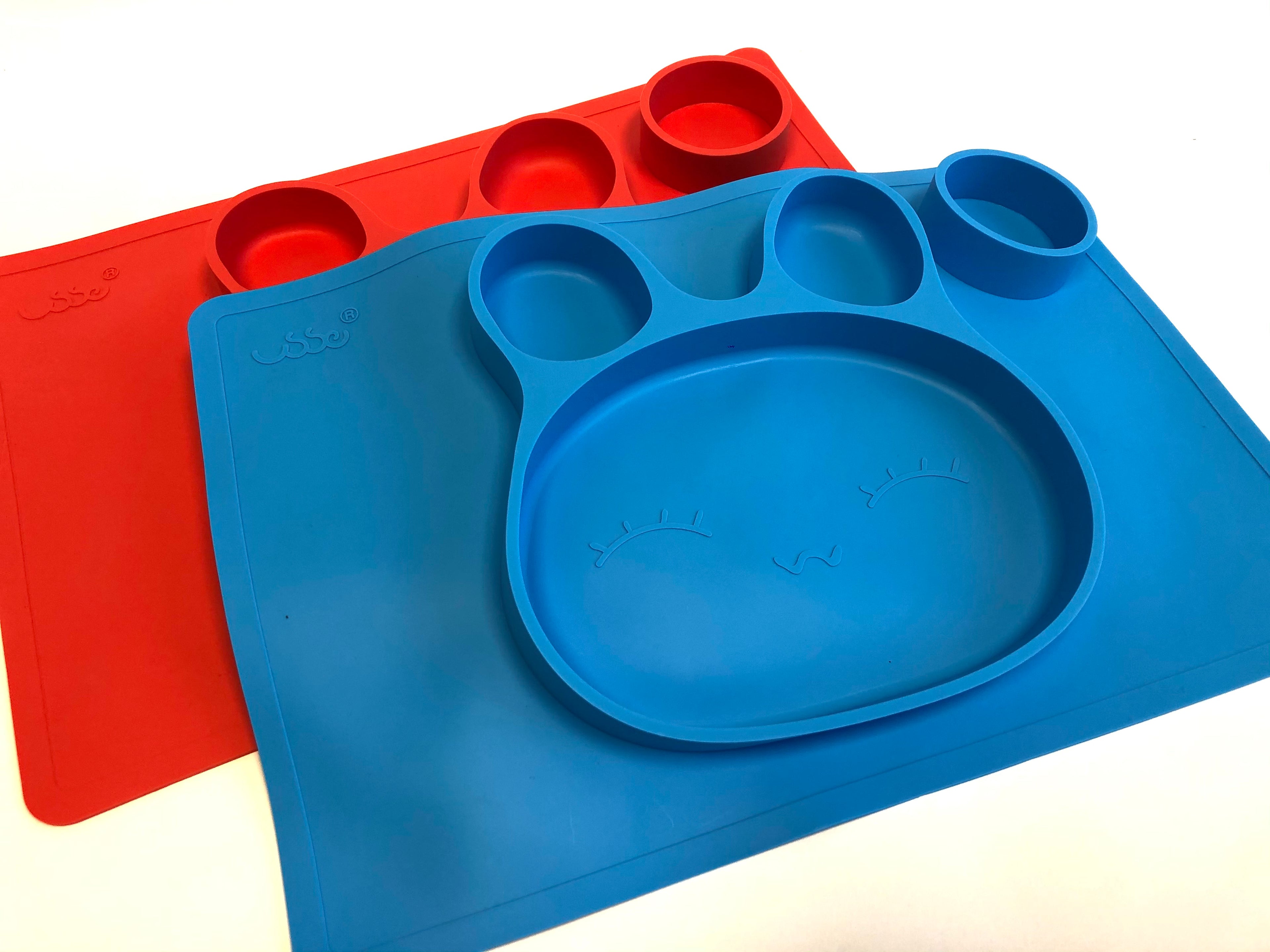TOOBS Siliconen 3D Kinderplacemat Konijn – Blauw