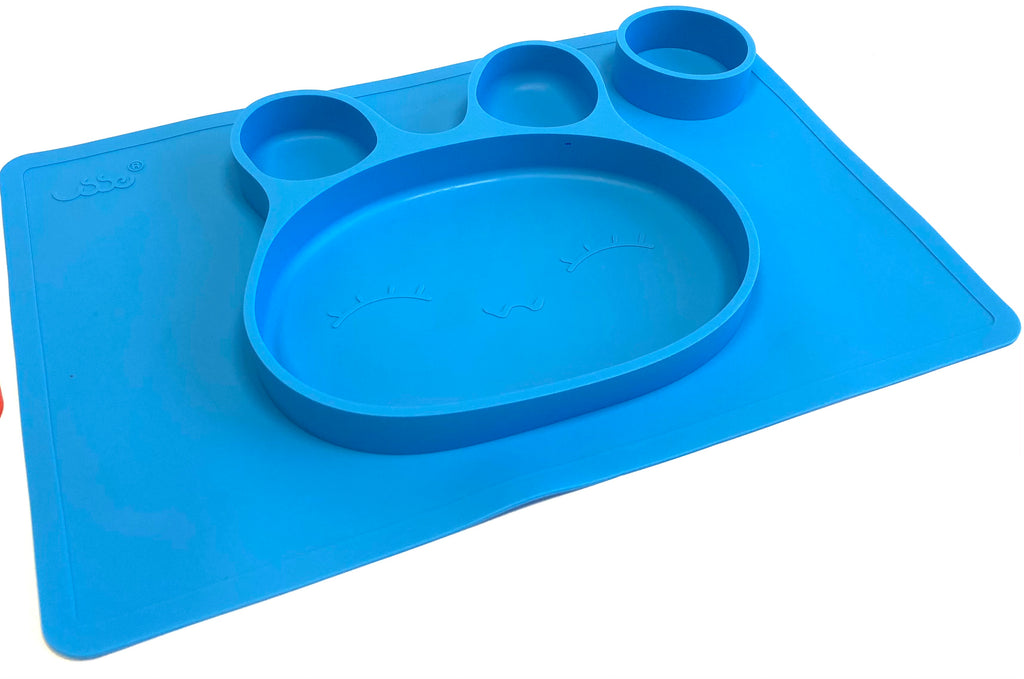 TOOBS Siliconen 3D Kinderplacemat Konijn – Blauw