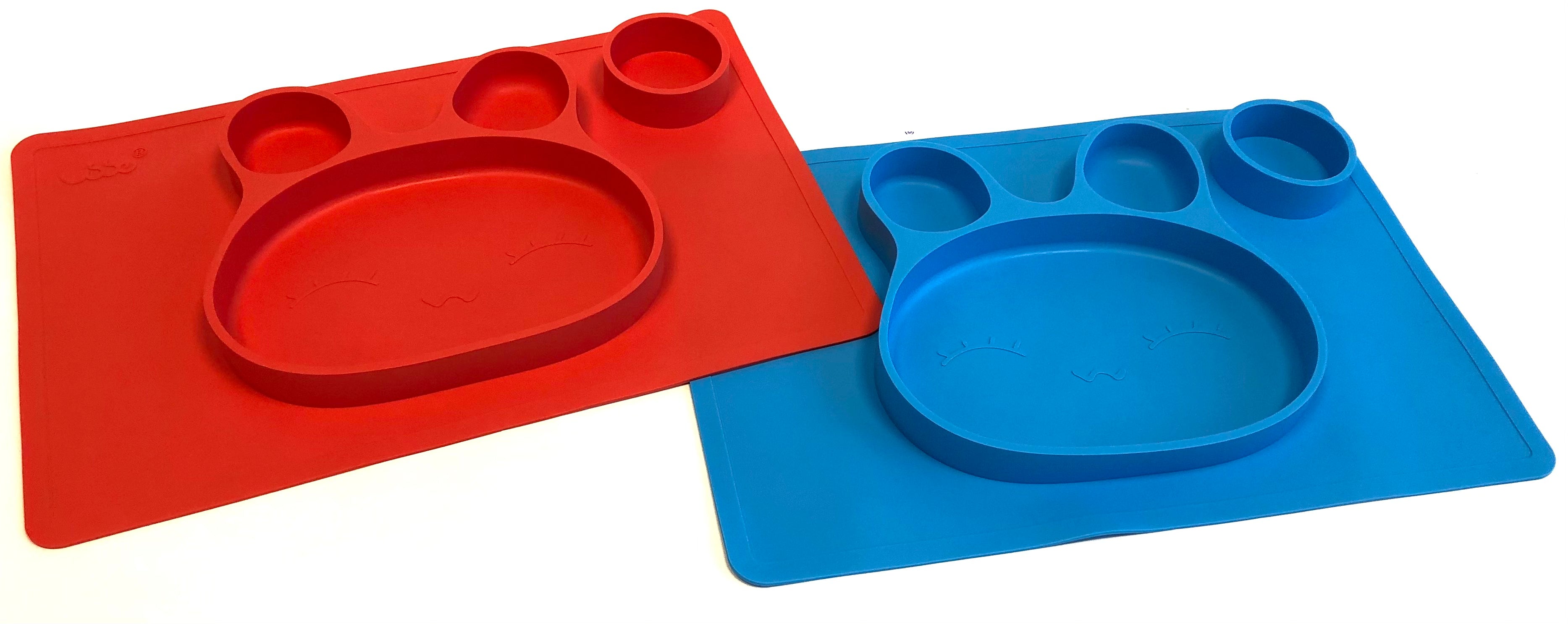 TOOBS Siliconen 3D Kinderplacemat Konijn – Rood