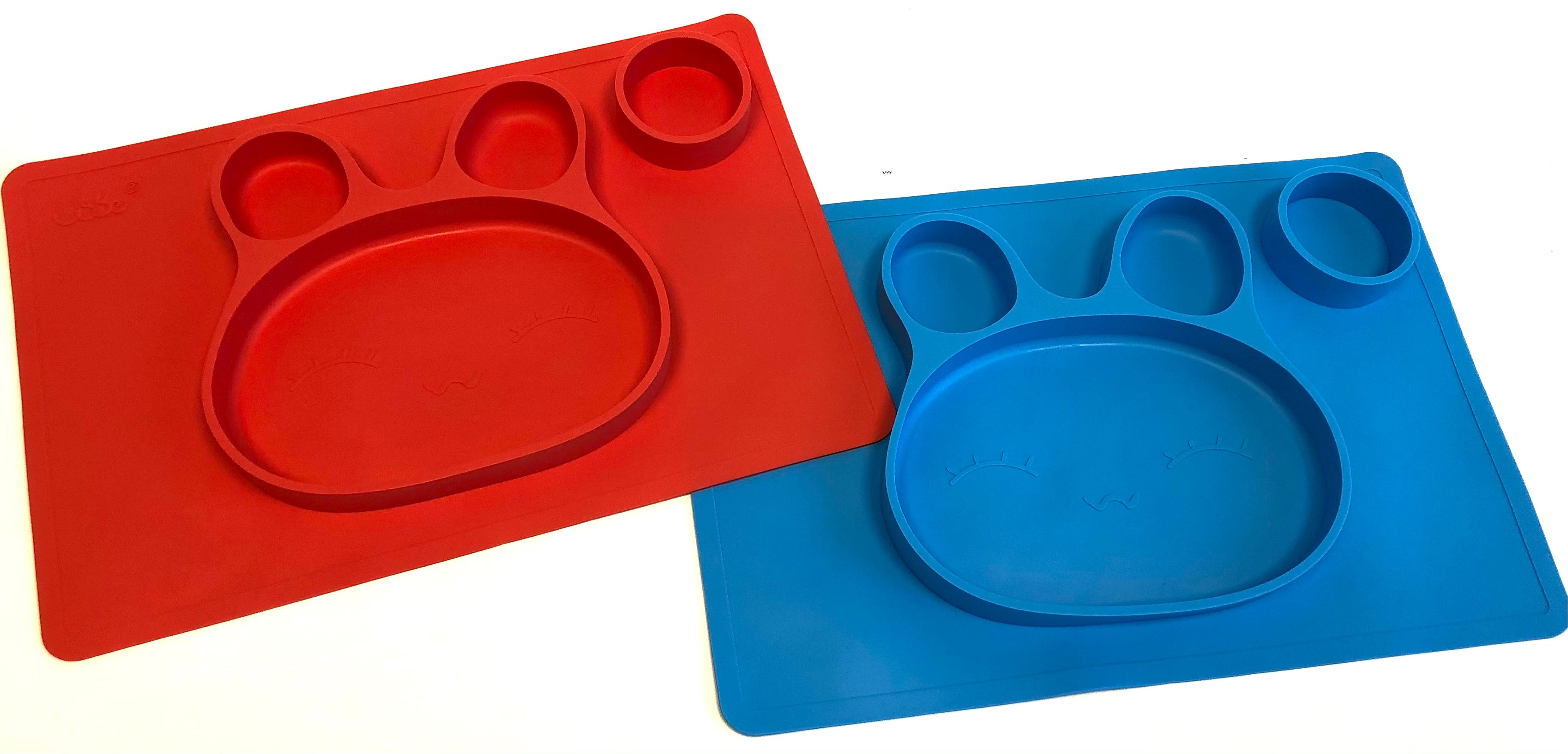 TOOBS Siliconen 3D Kinderplacemat Konijn – Rood