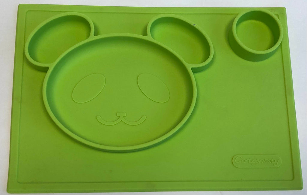 TOOBS Siliconen 3D Kinderplacemat Beer – Groen