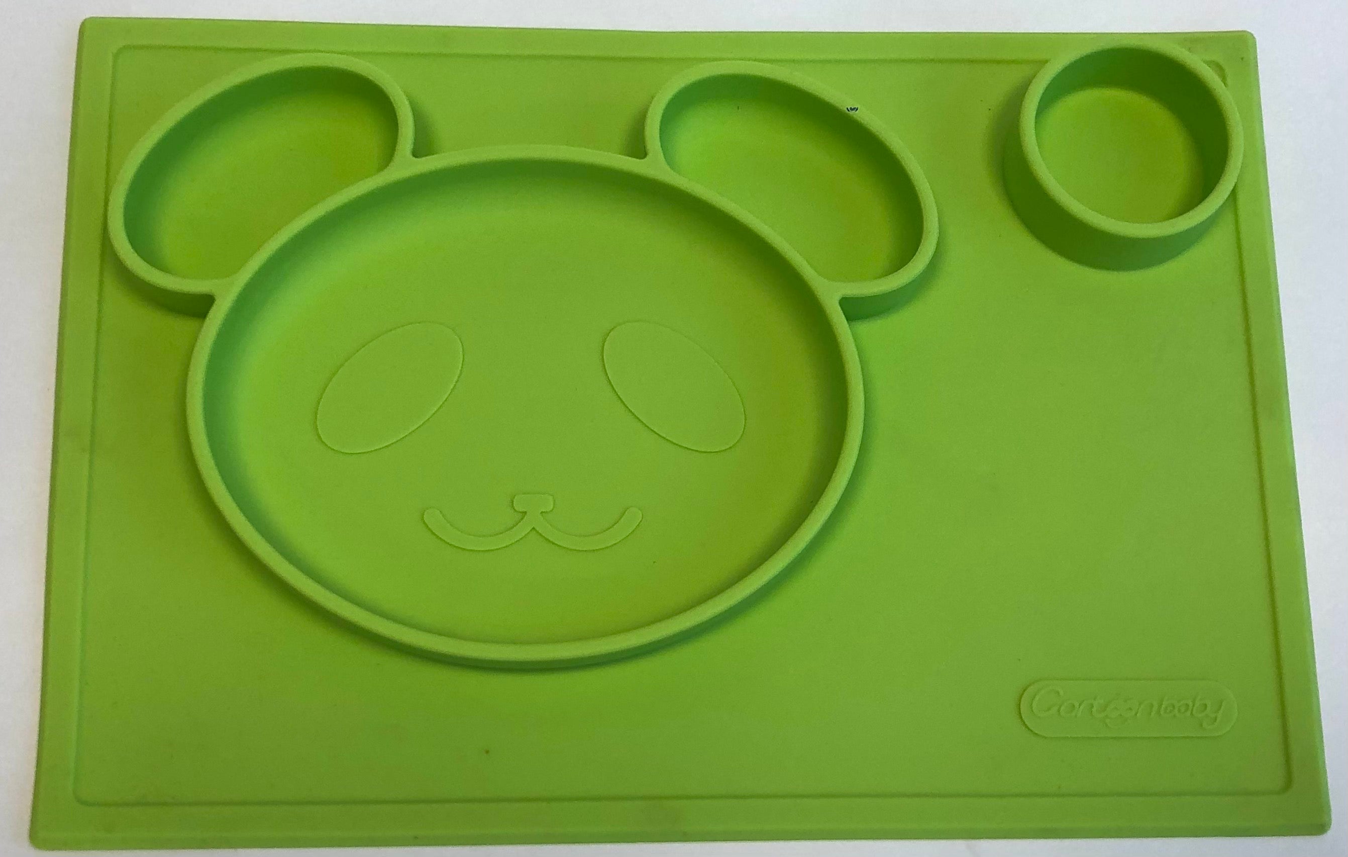 TOOBS Siliconen 3D Kinderplacemat Beer – Groen