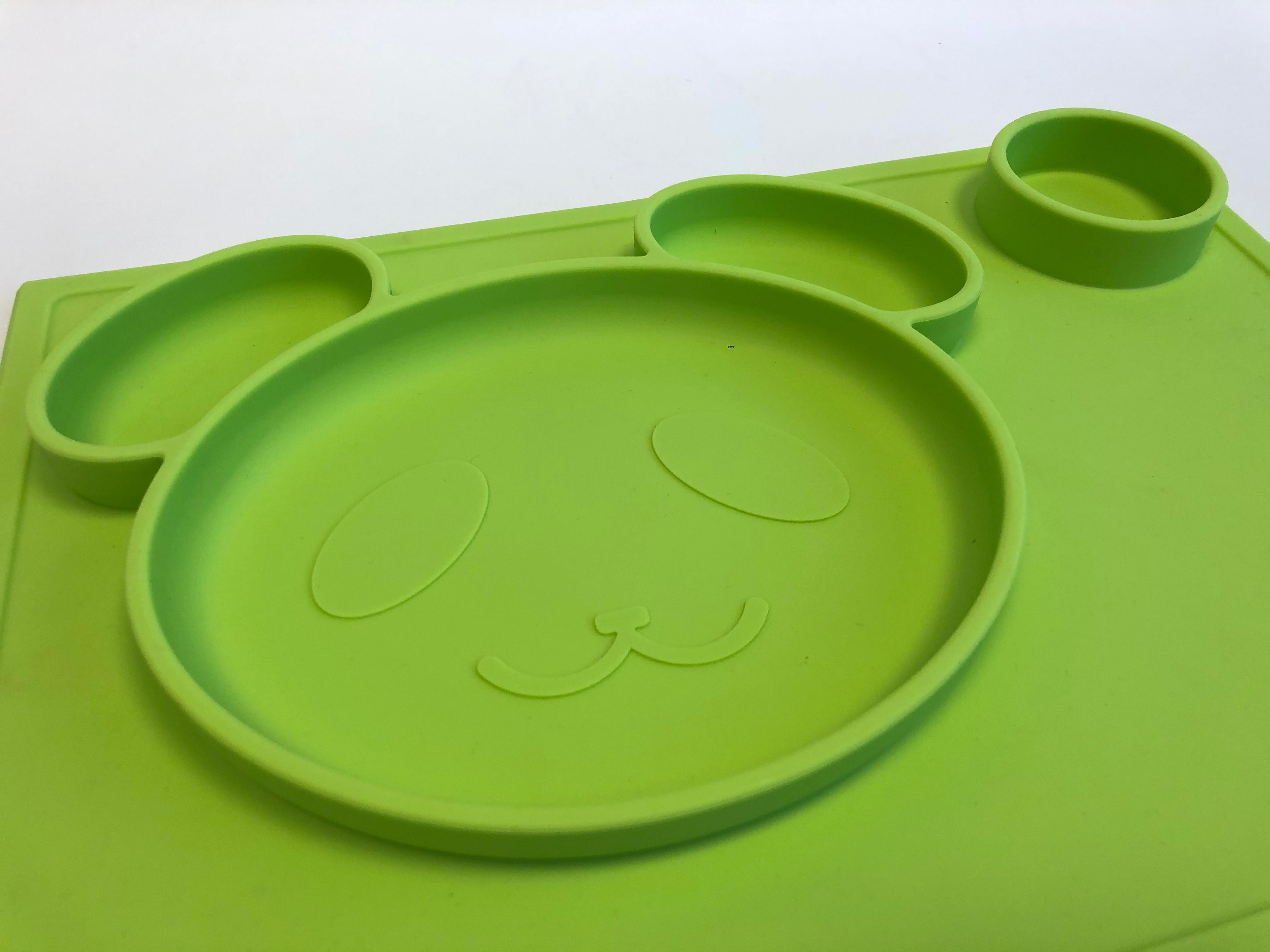 TOOBS Siliconen 3D Kinderplacemat Beer – Groen