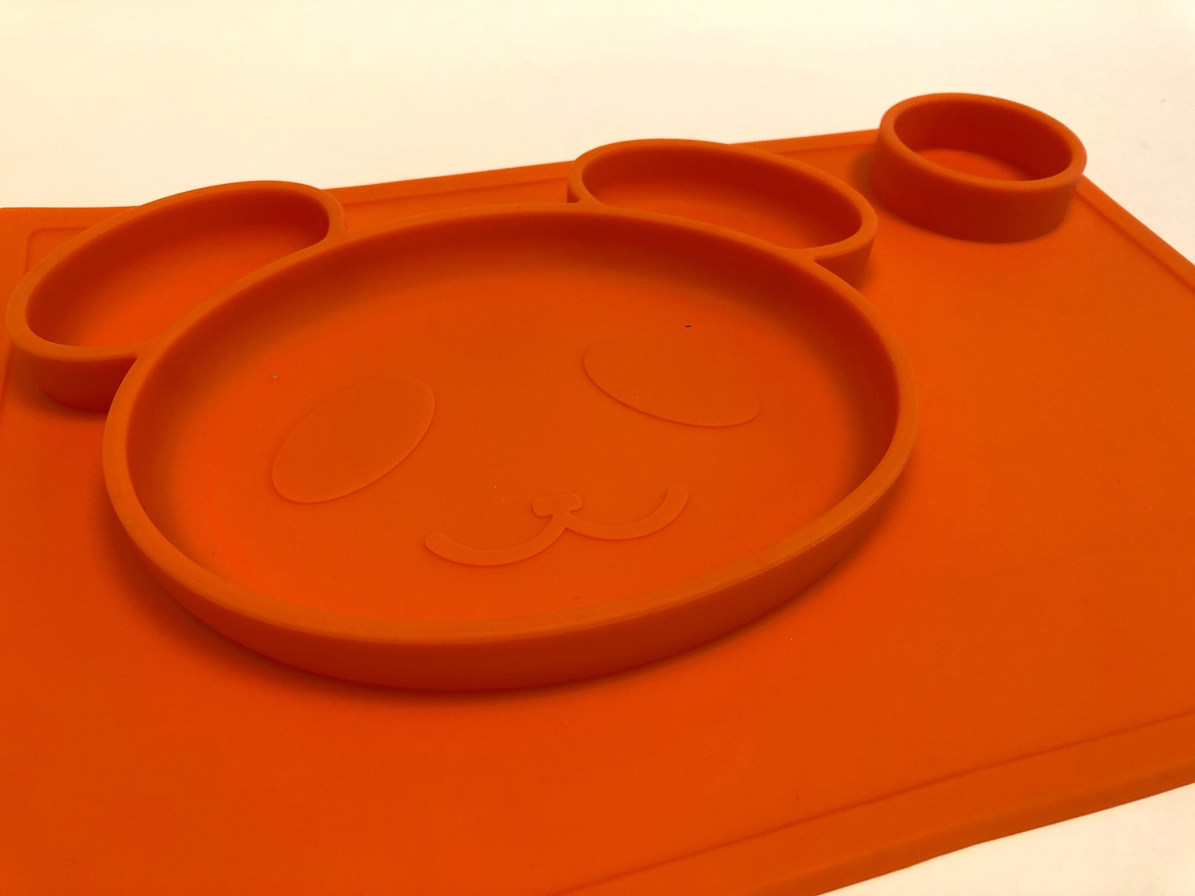 TOOBS Siliconen 3D Kinderplacemat Beer – Oranje