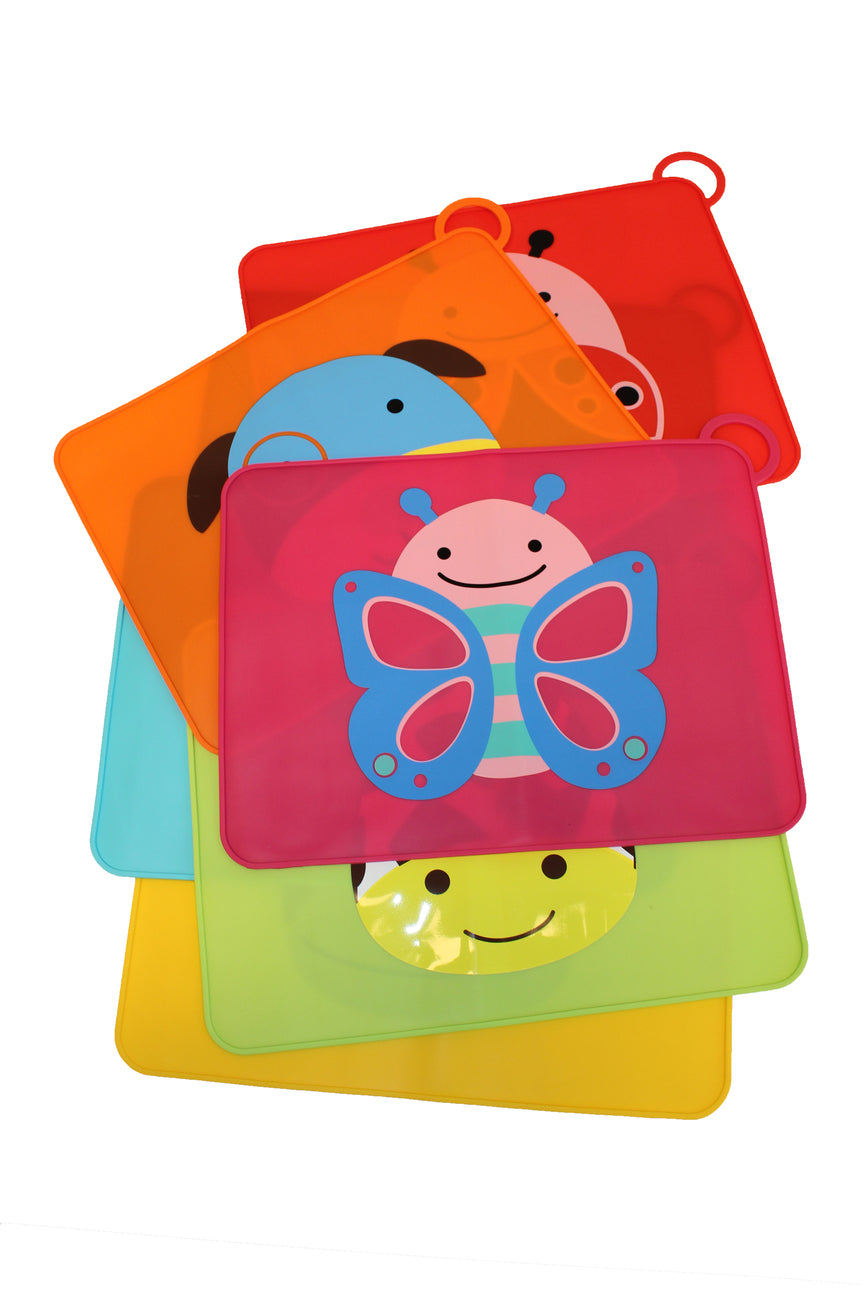 TOOBS - Silicone tafel placemat - Motief HOND - Basis kleur oranje