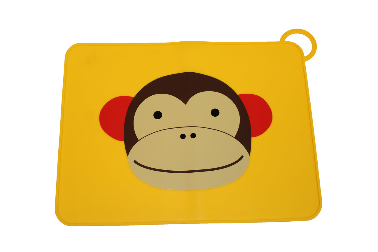 TOOBS - Silicone tafel placemat - Motief AAP - Basis kleur geel