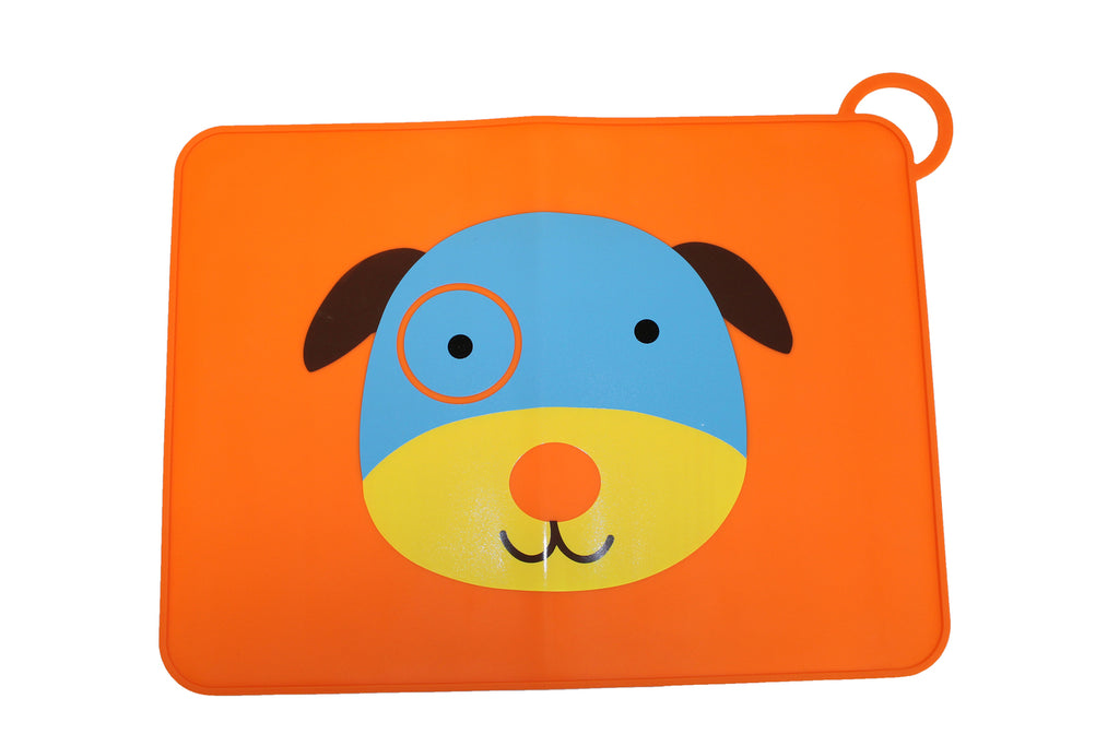 TOOBS - Silicone tafel placemat - Motief HOND - Basis kleur oranje
