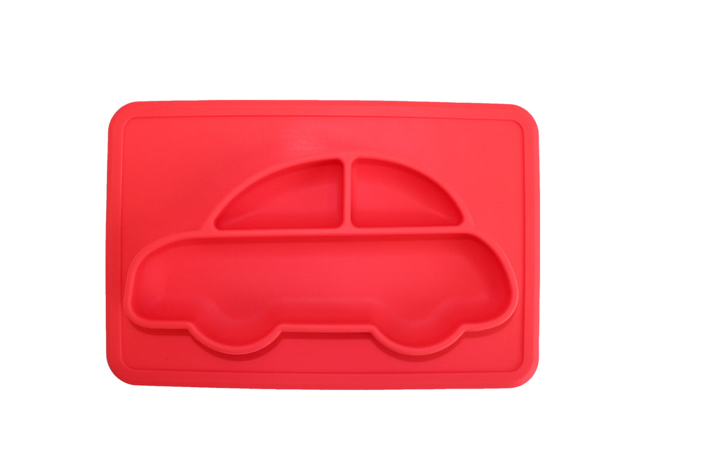 TOOBS Siliconen 3D Placemat Auto – Rood | Anti slip Kinderplacemat