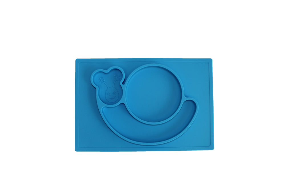 TOOBS Siliconen 3D Kinderplacemat Slak – Blauw