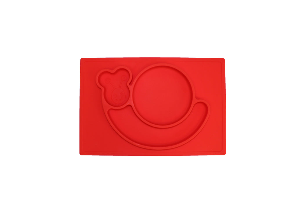 TOOBS Siliconen 3D Kinderplacemat Slak – Rood