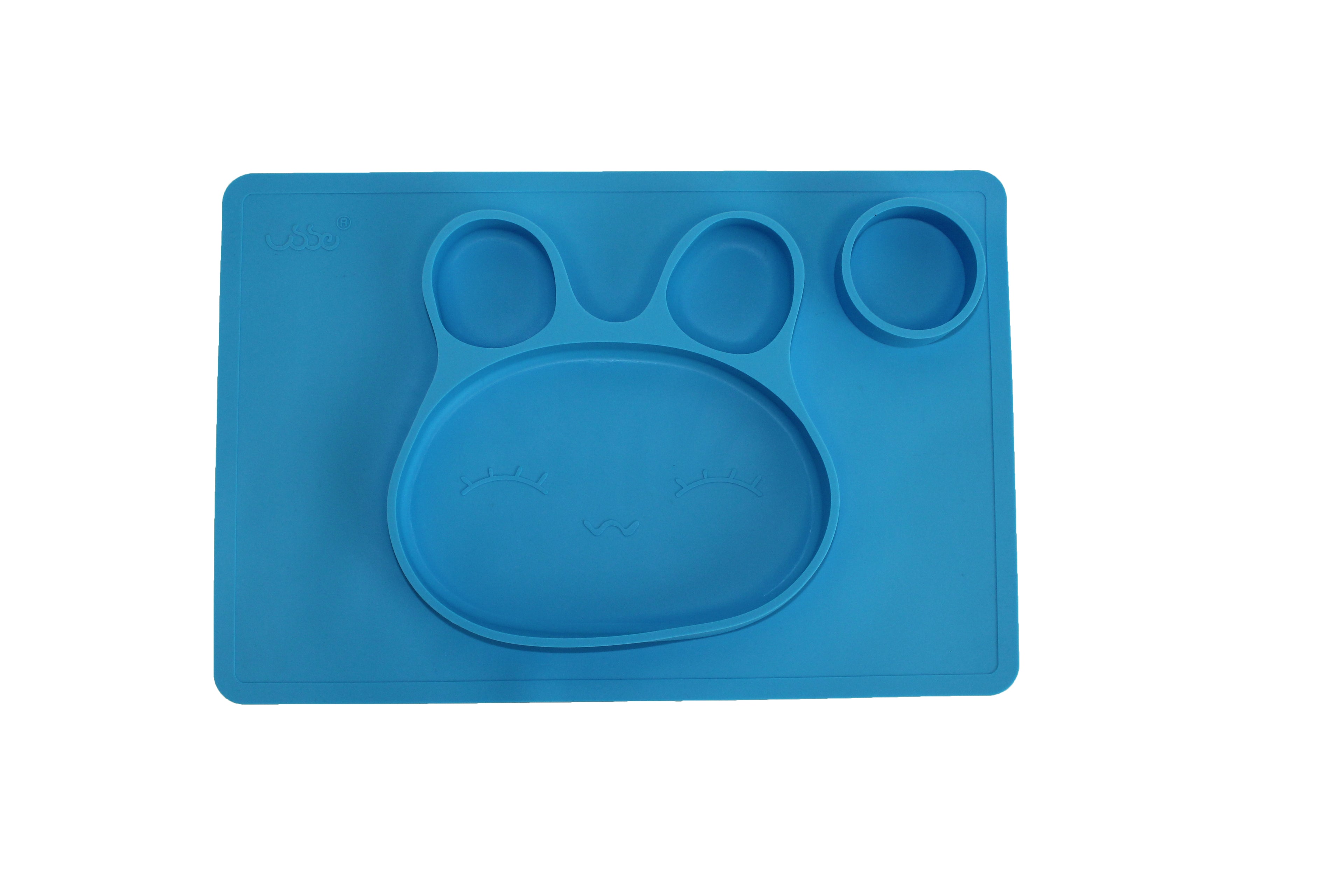 TOOBS Siliconen 3D Kinderplacemat Konijn – Blauw