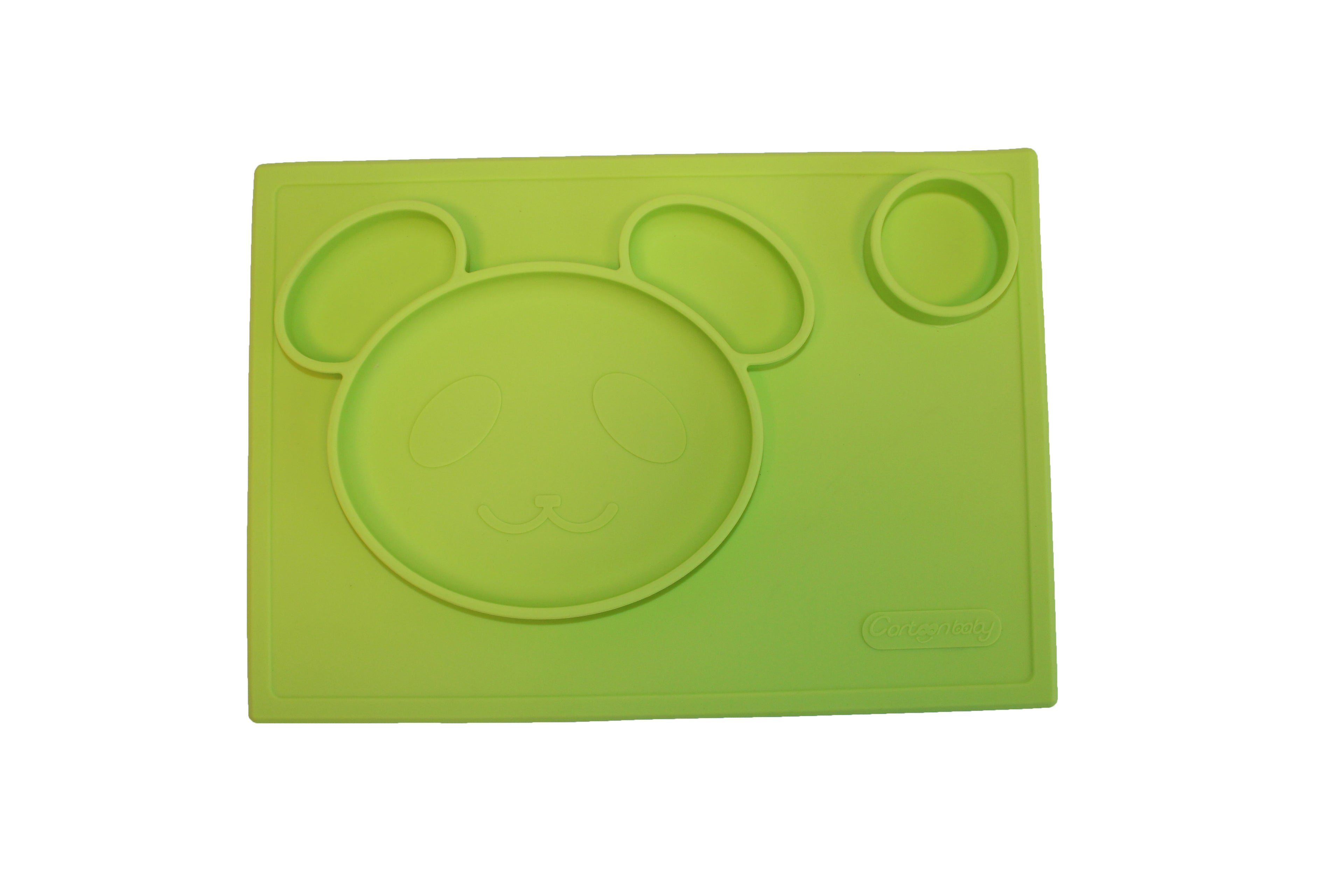TOOBS Siliconen 3D Kinderplacemat Beer – Groen