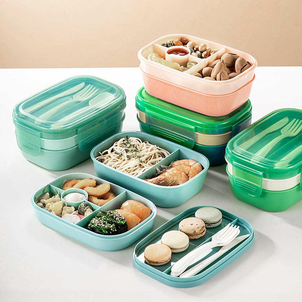 TOOBS 3-delige lunchbox – Geschikt voor magnetron, duurzaam & handig voor onderweg