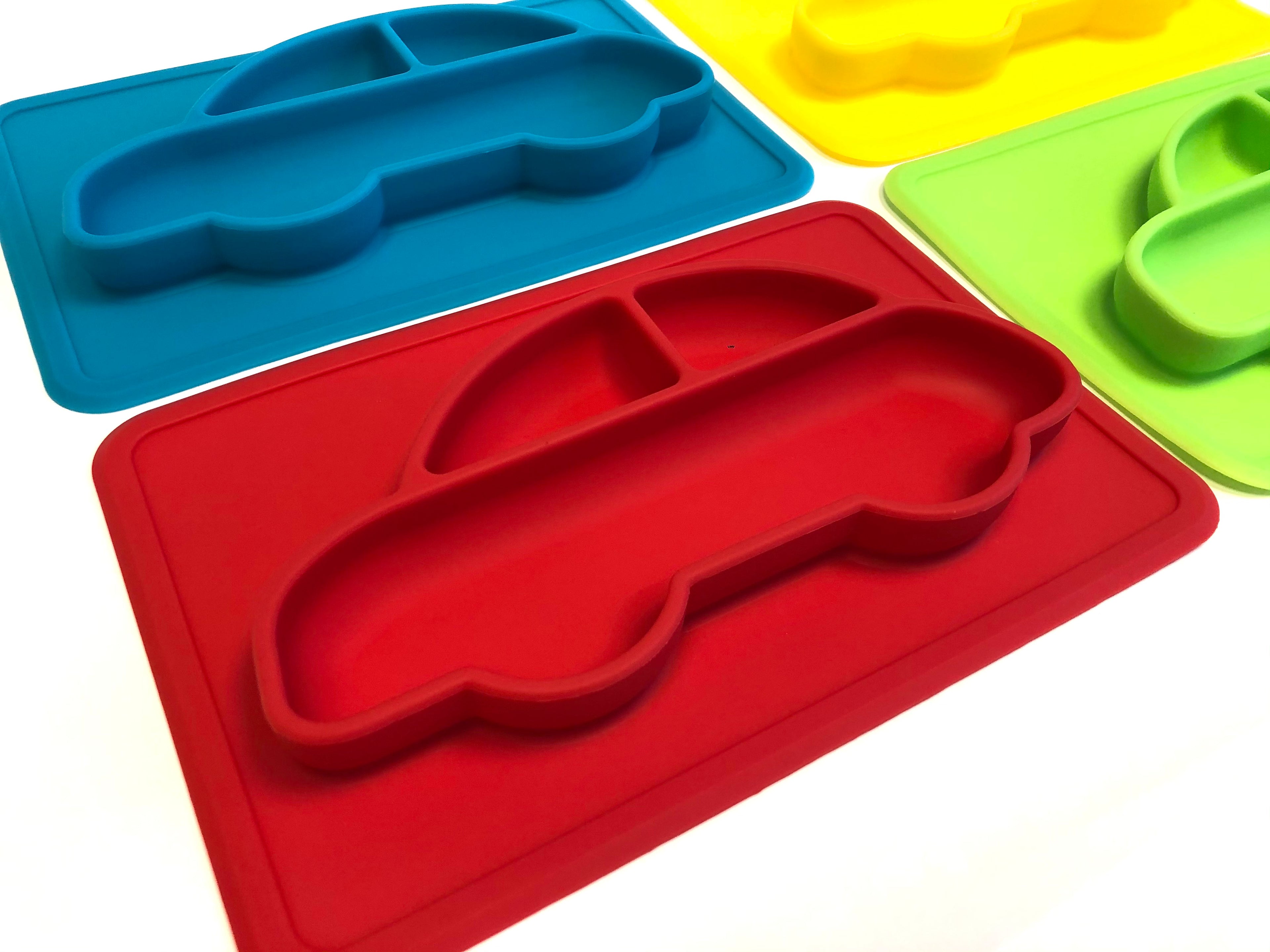 TOOBS Siliconen 3D Placemat Auto – Geel | Kinderplacemat van Siliconen