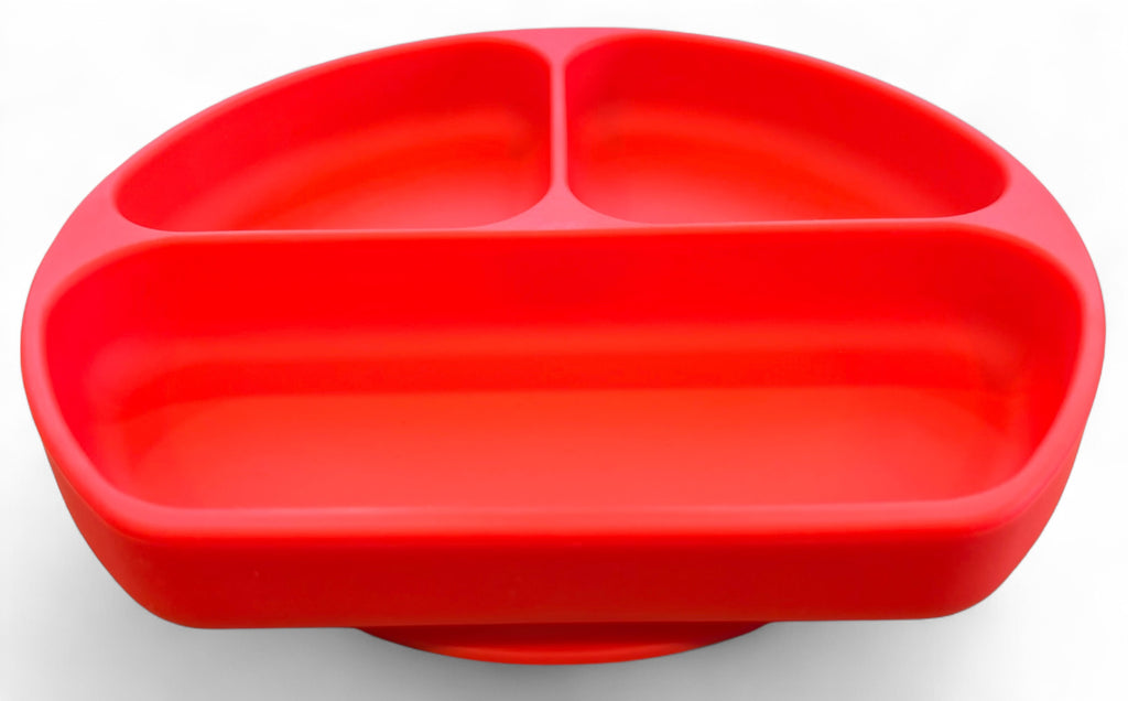 TOOBS Stevig Siliconen Baby Eetbord met Zuignap – Rood