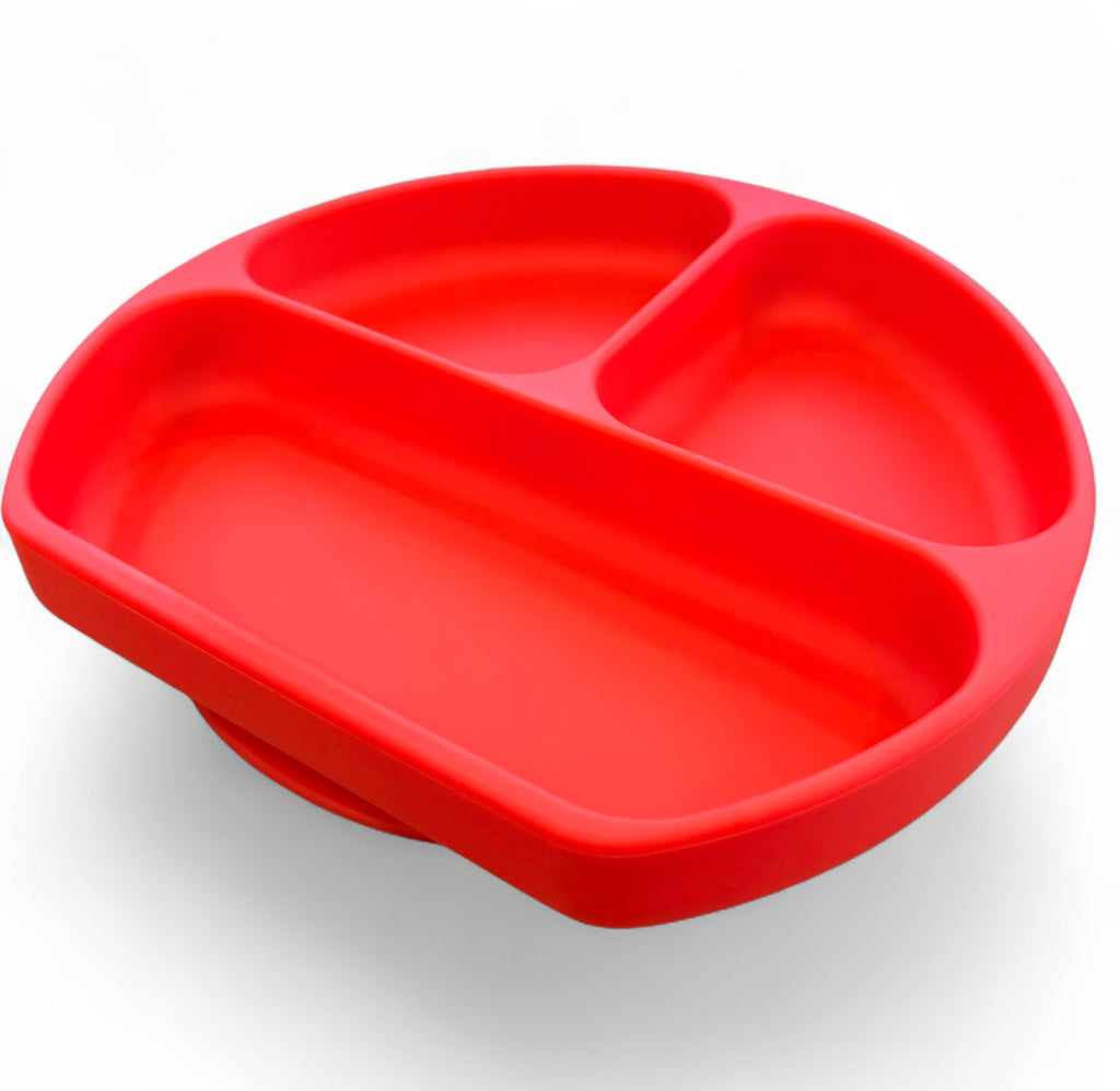 TOOBS Stevig Siliconen Baby Eetbord met Zuignap – Rood