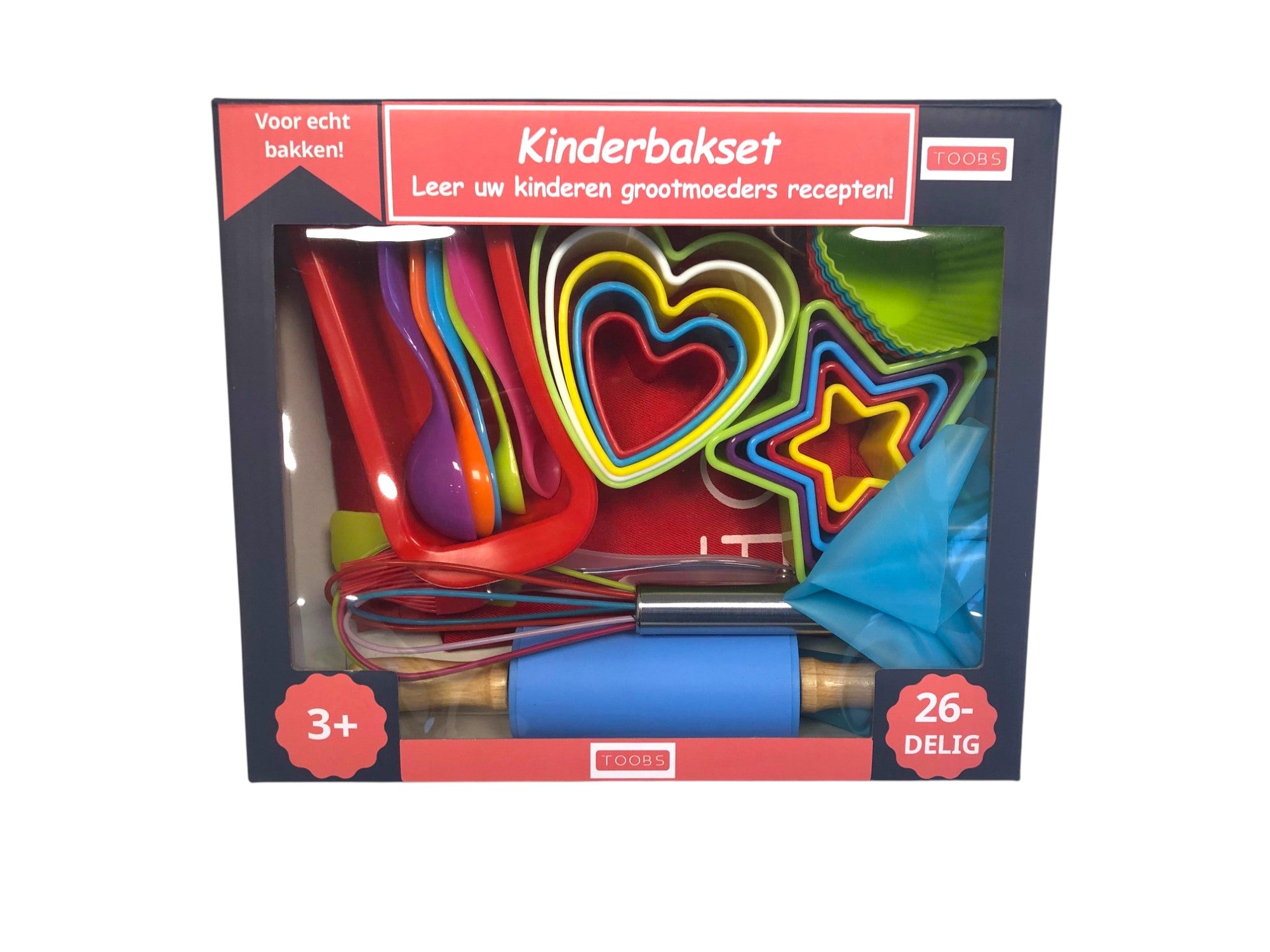 TOOBS Kinderbakset 26-delig – Voor Echt Bakplezier met Grootmoeders Recepten!